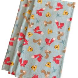 Foxy Friends Cotton Flannel Baby Lovey Blanket Soft Snuggle Security Blanket - thumbnail 2