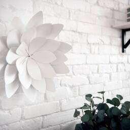 Lotus Flower Wall Clock, Modern Metal Art, Farmhouse Decor - thumbnail 2