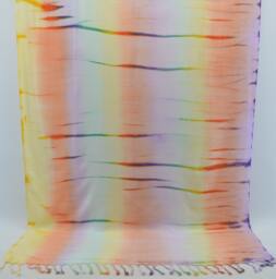 Batik Towel, Colorful Towel, Surfer Beach Towel, Turkish Towel, Dye Peshtemal, 38''x65 - thumbnail 1