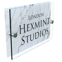 Contemporary House Sign Modern Door Number Acrylic Address Plaque - thumbnail 2