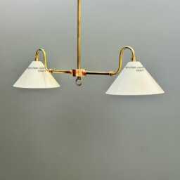 Brass Sputnik Chandelier - Mid Century Modern Pendant Light Kitchen Island Fixture - thumbnail 2