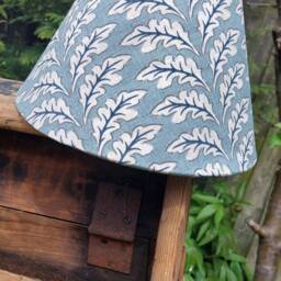 Morris Oak Leaf Tapered Lampshade Blue - thumbnail 4