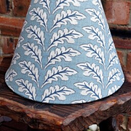 Morris Oak Leaf Tapered Lampshade Blue - thumbnail 2