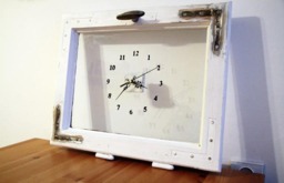 Handmade Clock Time Window. Ructic Wall Clock.unique Christmas Gift - thumbnail 1