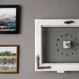 Handmade Clock Time Window. Ructic Wall Clock.unique Christmas Gift - thumbnail 2