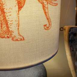 Cream Orange Animals Lampshade, Table/Floor Lamp, Ceiling Pendant Small Medium Large 15cm 20cm 25cm 30cm 35cm 40cm Fabric Drum Light Shade - thumbnail 4
