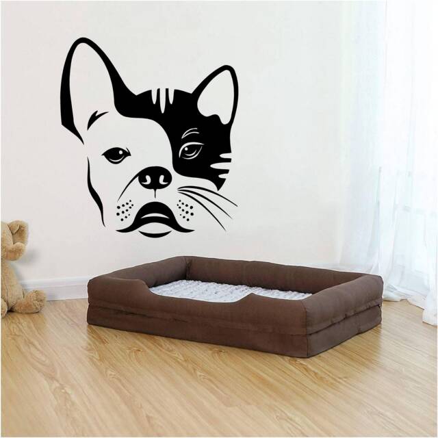 Dog & Cat Face Self Adhesive Vinyl Wall Art, Decal, Transfer, Mural, Interior Or Exterior Use - 32 Colours, 5 Sizes, Home Decor 0981 - image 1