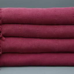 Turkish Blanket-stonewashed Blanket-''70x91''throw Blankets-Dark Pink Blanket-Bed Throws Double-Traditional Blanket-(Dbll, Zs, Pk - thumbnail 2