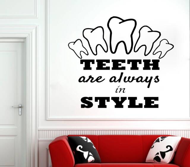 Dental Clinic Wall Decal Tooth Sticker, Removable Vinyl Decor 2985 - image 1