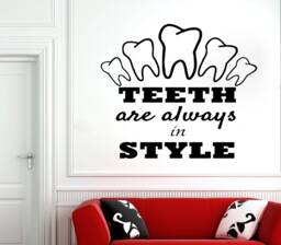 Dental Clinic Wall Decal Tooth Sticker, Removable Vinyl Decor 2985 - thumbnail 1