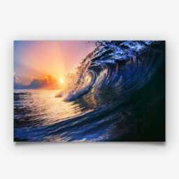 Ocean Wave Print - Beach Photography Wall Art Sunset Seaside Decor - thumbnail 3