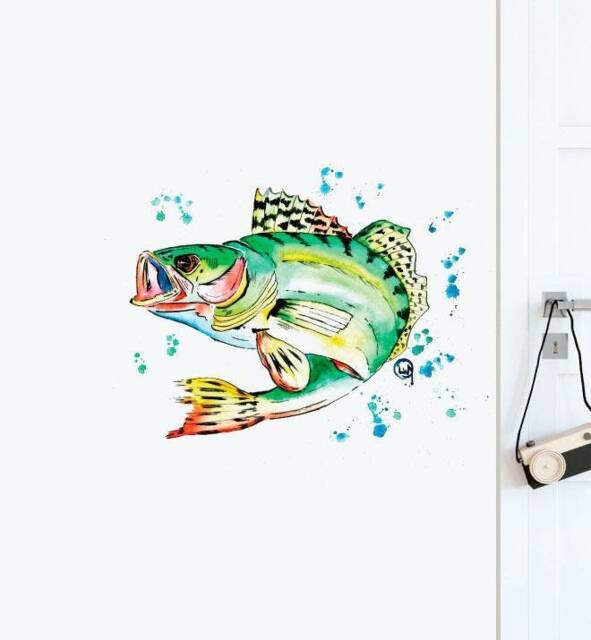 Fish Wall Sticker Decal - Illustration Stickers, Animals Decals, Home Decor, Art, Illustrations