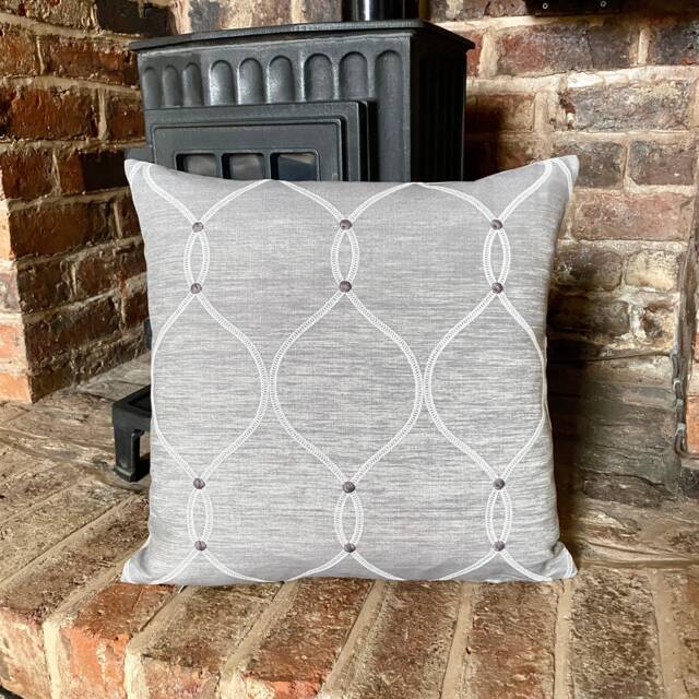 803. Handmade Roscoe Amethyst Jacquard Cushion Cover. Various Sizes - image 1