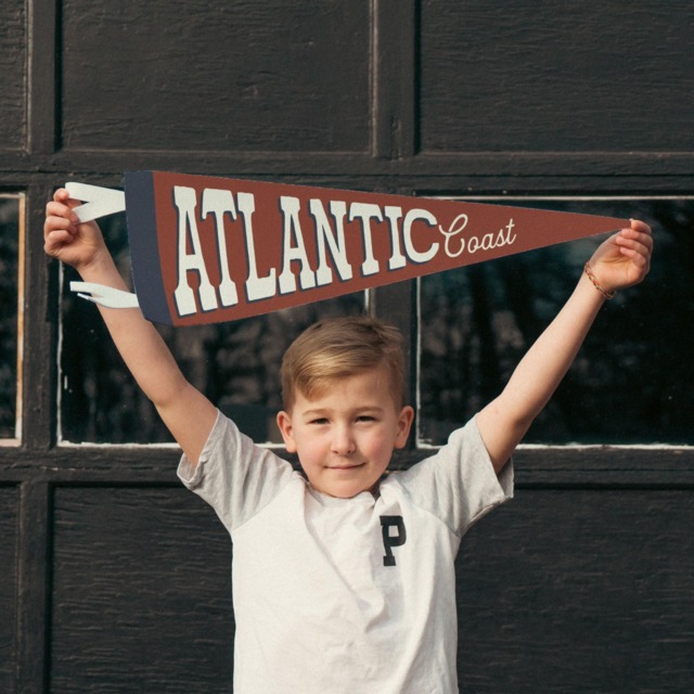 Atlantic Coast Felt Pennant - East Pride, Vintage Coastal Charm, Retro Nautical Wall Art, Classic Americana Gift For Beach Lovers - image 1