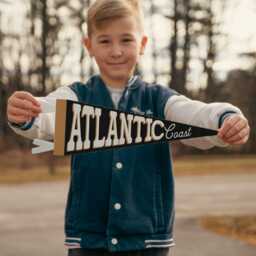 Atlantic Coast Felt Pennant - East Pride, Vintage Coastal Charm, Retro Nautical Wall Art, Classic Americana Gift For Beach Lovers - thumbnail 3