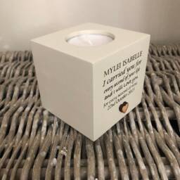 Personalised Bereavement Candle in Memory Of A Baby Loss Child. Miscarriage Still Birth. Born Sympathy - thumbnail 2
