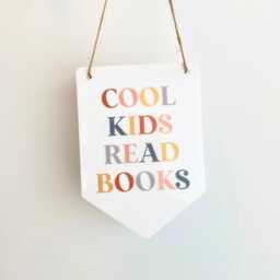 Cool Kids Read Books Sign - Acrylic Pennant, Reading Corner Decor - thumbnail 2