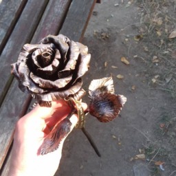 Iron Rose, Metal Rose, Steel Forged Copper Anniversary, Gift For Her, 6Th Wedding Gift, Anniversary Wife - thumbnail 3
