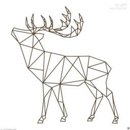 Geometric Deer Wall Decal Polygonal Design - thumbnail 3