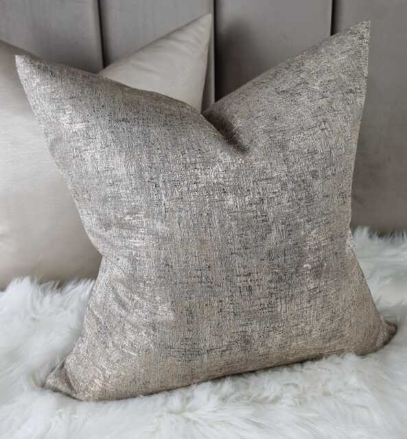 Brown Bronze Metallic Cushion Cover Textured Polyester Pillow Case/Throw Pillow For Sofa Bed - image 1