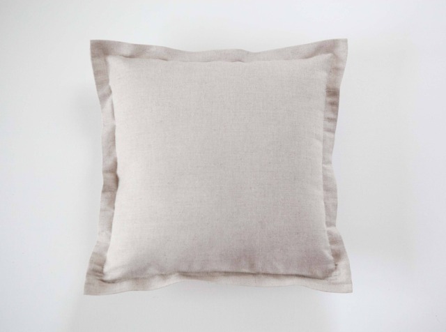 Linen Cotton Blend Throw Pillow Cover Flanged Oxford Pillowcase - image 1