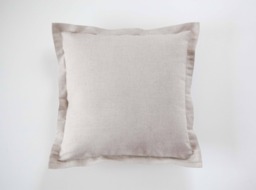 Linen Cotton Blend Throw Pillow Cover Flanged Oxford Pillowcase - thumbnail 1
