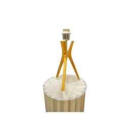 Banana Fiber Paper Lampshade - Yellow Handmade Sustainable Lighting 20x25 cm - thumbnail 4
