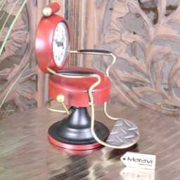 Retro Barber Clock Red Hairdressing Chair - thumbnail 4