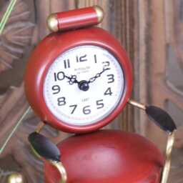 Retro Barber Clock Red Hairdressing Chair - thumbnail 3