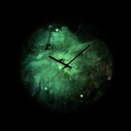 Cancer Constellation Glass Wall Clock Glow in The Dark Zodiac Art - thumbnail 2