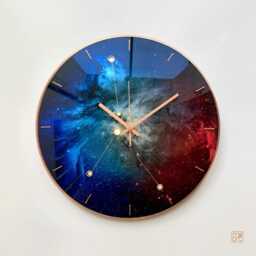 Cancer Constellation Glass Wall Clock Glow in The Dark Zodiac Art - thumbnail 3
