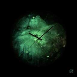 Cancer Constellation Glass Wall Clock Glow in The Dark Zodiac Art - thumbnail 2