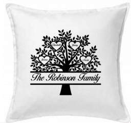 Family Tree Printed Cushion Cover - thumbnail 1