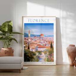 Florence Travel Print, Poster, Italy Wall Art, Italian Decor, Gift, Cathedral Art - thumbnail 3
