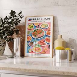 Food Print, Filipino Poster, Art, Kitchen Decor, Retro Wall Vintage Large Print - thumbnail 2