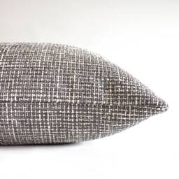 Charcoal Grey Tweed Textured Throw Pillow Cover Decorative Upholstery Fabric Square & Lumbar Pillowcase - thumbnail 3