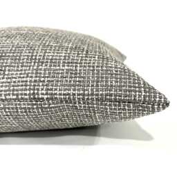 Charcoal Grey Tweed Textured Throw Pillow Cover Decorative Upholstery Fabric Square & Lumbar Pillowcase - thumbnail 4