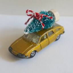 Altered, Vintage, 1969, Matchbox, Superfast, Bmc 1800, Pininfarina, Toy, Collectible, Car, With, Christmas Tree, Christmas, Ornament, Gift - thumbnail 2