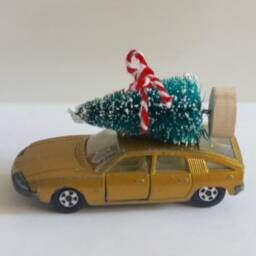 Altered, Vintage, 1969, Matchbox, Superfast, Bmc 1800, Pininfarina, Toy, Collectible, Car, With, Christmas Tree, Christmas, Ornament, Gift - thumbnail 3