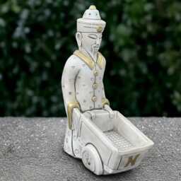 Stone Man With Planter Statue Concrete Person Sculpture Outdoor Flower Pot Figurine Cement Ornament Flower Lover Gift Yard Art - thumbnail 4