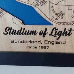 stadium Of Light Wall Art Laser Engraved Wood, Sunderland Afc Gift - thumbnail 3