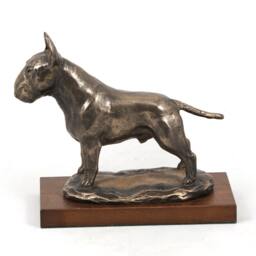 Bull Terrier, Dog Wooden Base Statue, Limited Edition, Artdog - thumbnail 2