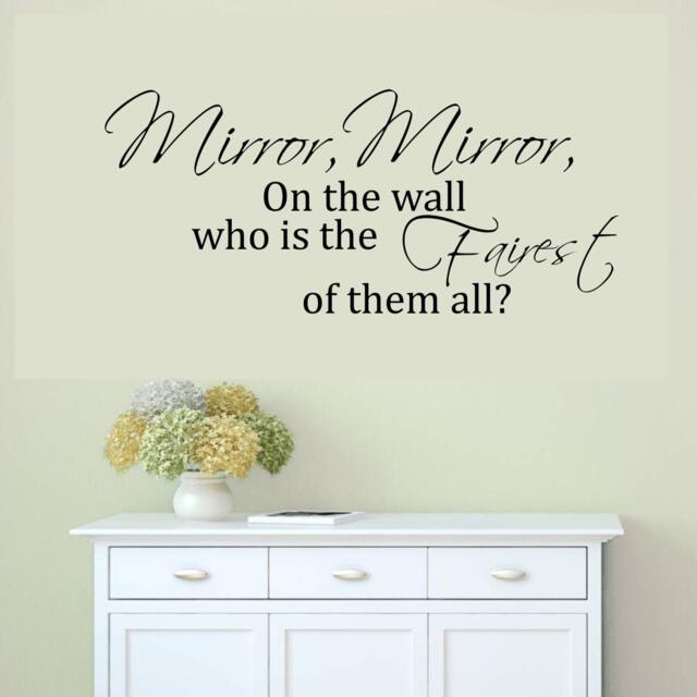 Mirror On The Wall Who Is Fairest Of Them All Vinyl Decal Sticker Snow White Quote Would Look Great Beside A - image 1