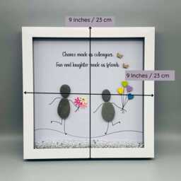 Pebble Art Friendship Gift, Chance Made Us Colleagues Fun & Laughter Friends, Work Bestie Wife Keepsake Gift - thumbnail 3
