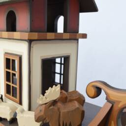 Traditional Wooden Noah's Ark, Hand Carved Wooden Animals - thumbnail 4