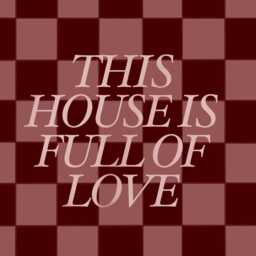 This House Is Full Of Love Print - Red Checkerboard Home Decor - thumbnail 2