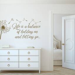 Dandelion Quote Wall Decal Inspirational Home Decor, Life Is A Balance Lw37 - thumbnail 3