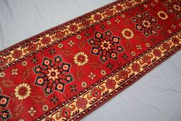 13 Ft Runner Rug Floral Design Afghan Handmade Wool Rug, Geometric Oriental Rug, Hallway Kitchen Tribal Rug - thumbnail 1