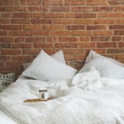 Striped Linen Duvet Cover Stonewashed Natural Bedding - thumbnail 3