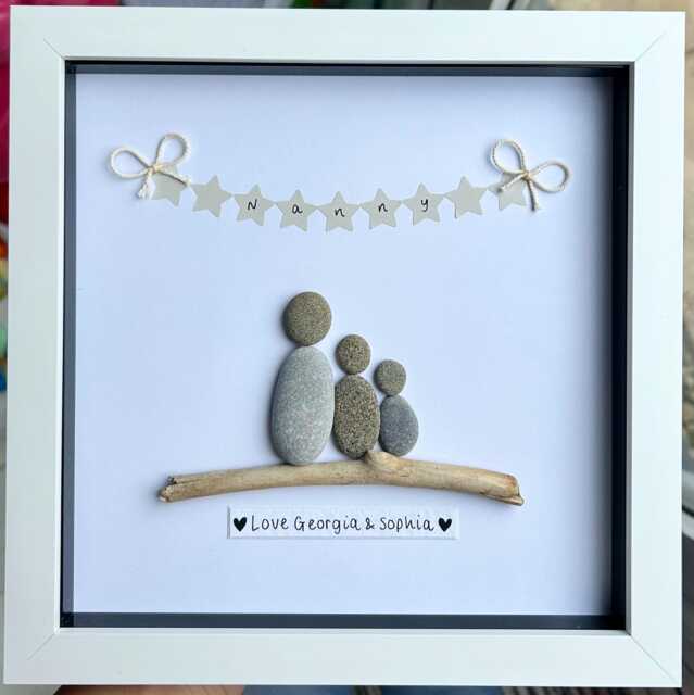 Nanny Pebble Frame, Gift For Nana, Nanny, Birthday Her, Grandma, Mother's Day Gift, Pebble Frame - image 1